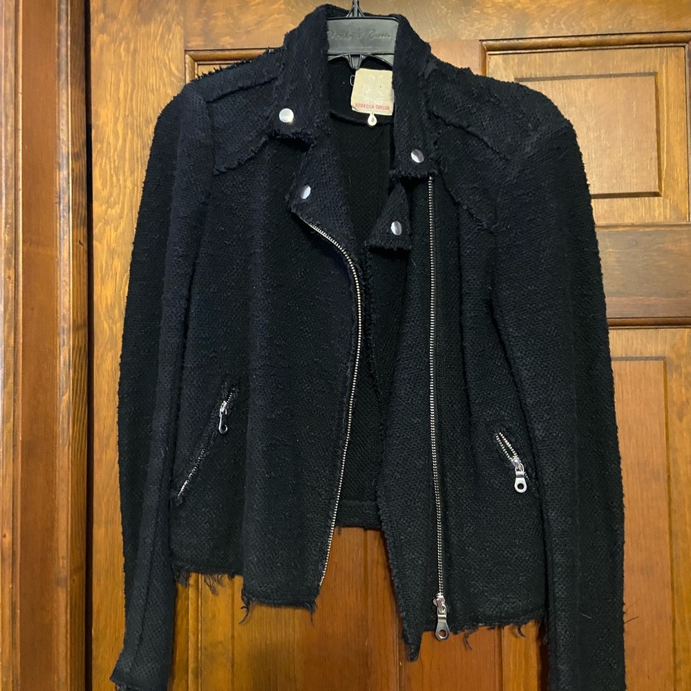 Rebecca Taylor Black Textured Blazer